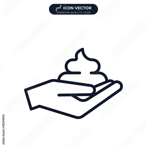shave foam icon symbol template for graphic and web design collection logo vector illustration