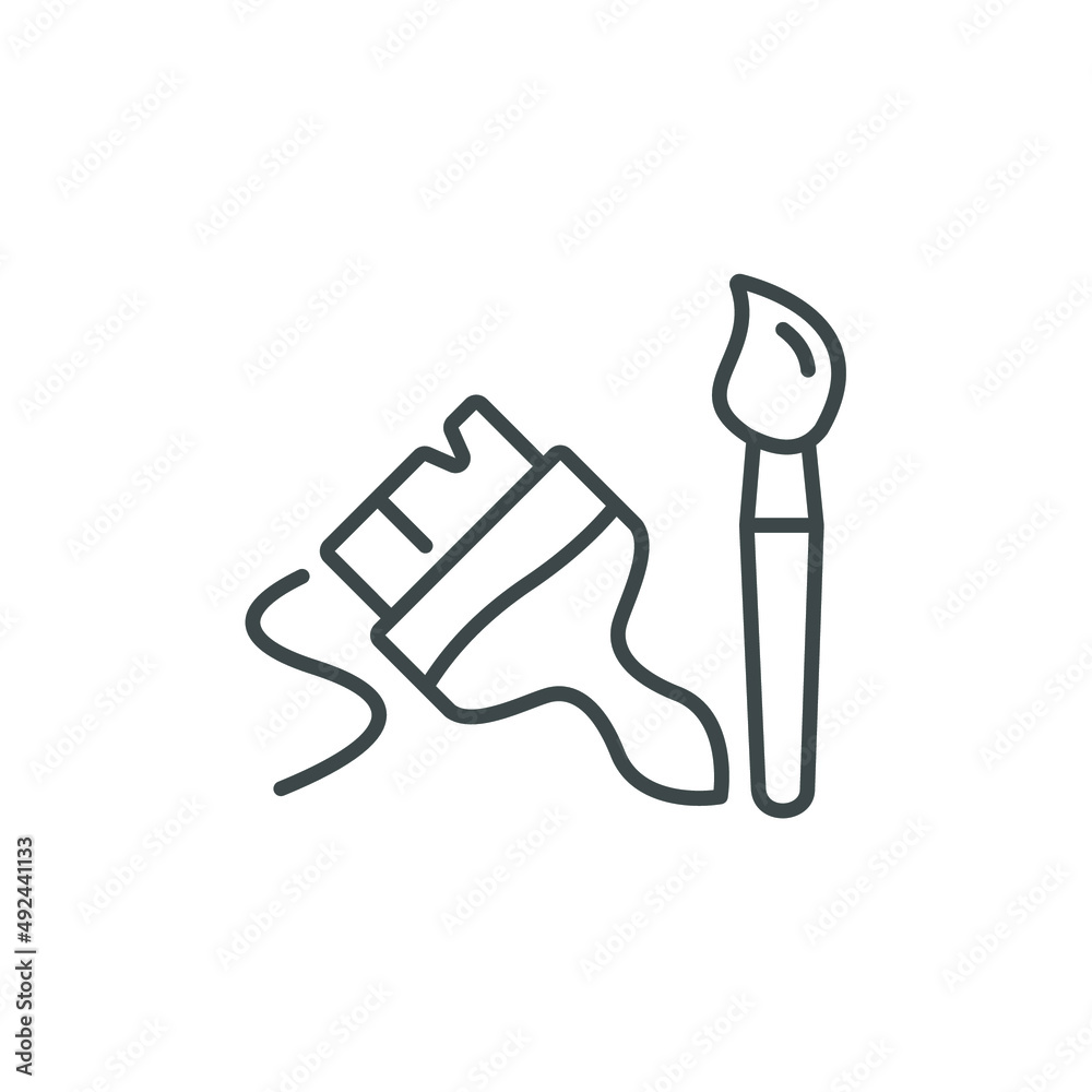 brushes icons symbol vector elements for infographic web brushes icons symbol vector elements for infographic web