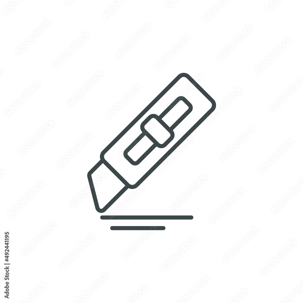 Cutter knife icons symbol vector elements for infographic web Cutter knife icons symbol vector elements for infographic web