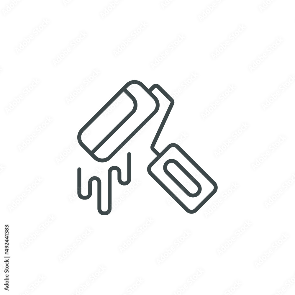 paint roller icons symbol vector elements for infographic web paint roller icons symbol vector elements for infographic web