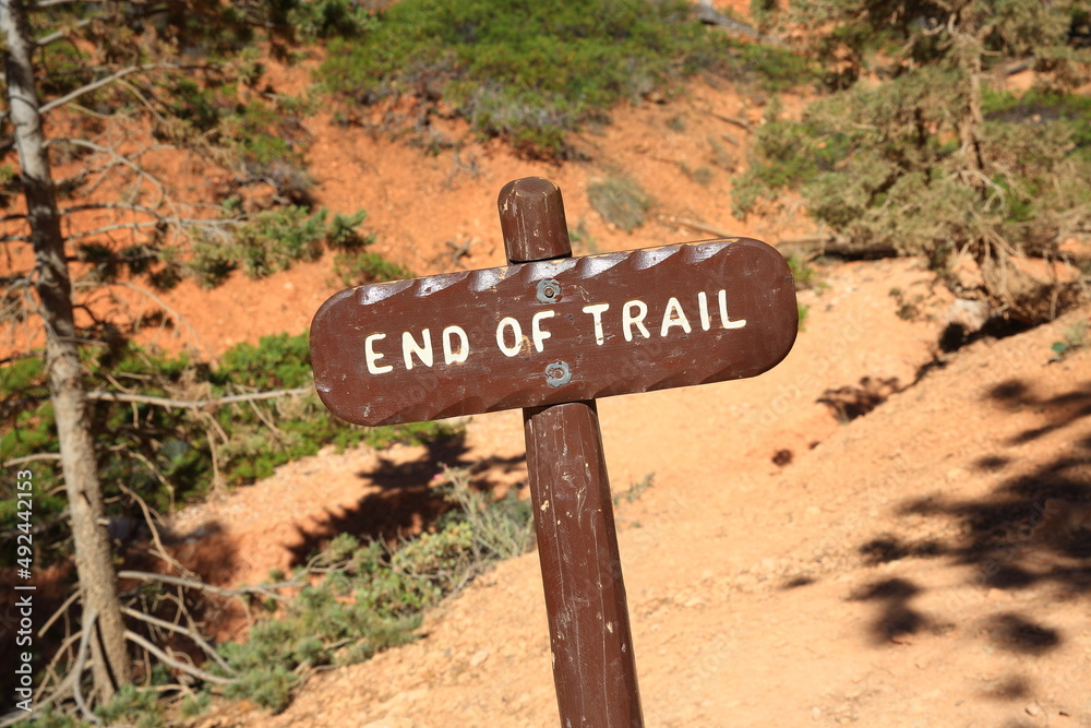 End of Trail Sign, Utah-USA