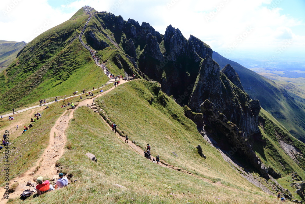 Le volcan du Puy de Sancy dans le massif du Sancy en Auvergne