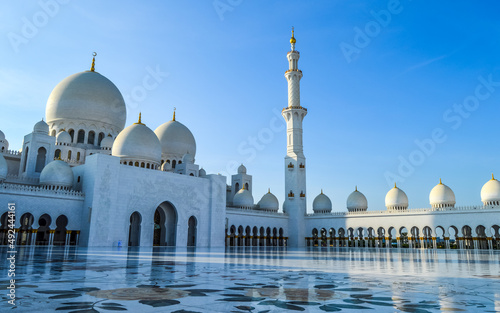 White Marbel Sheikh Zayed Grand Mosque, Abu Dhabi UAE , United Arab Emirates