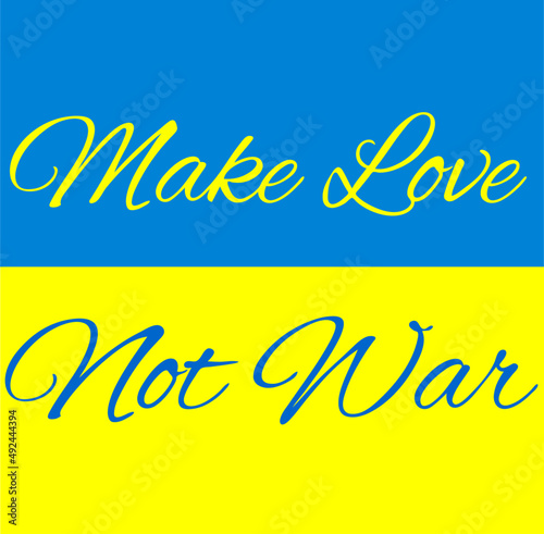 Message of peace Russia and Ukraine flat illustration