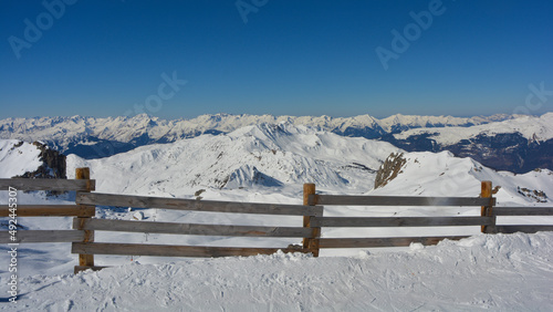 Ski resort in the mountains