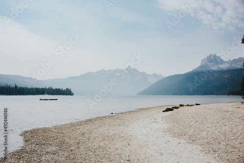 lake and mountains near Stanley Idaho