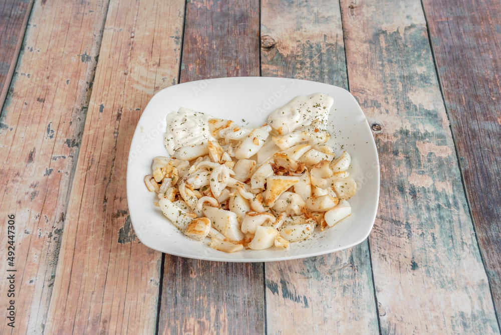 Cuttlefish very similar to squid, but has less cholesterol. To avoid