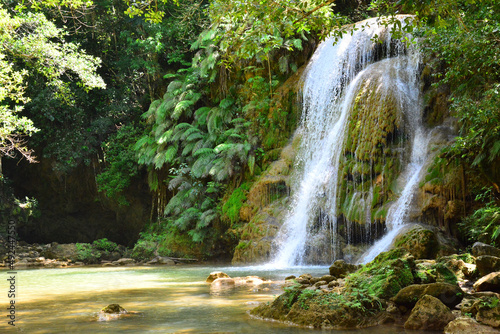 Small waterfall near Salto el Limon, in Dominican Republic photo