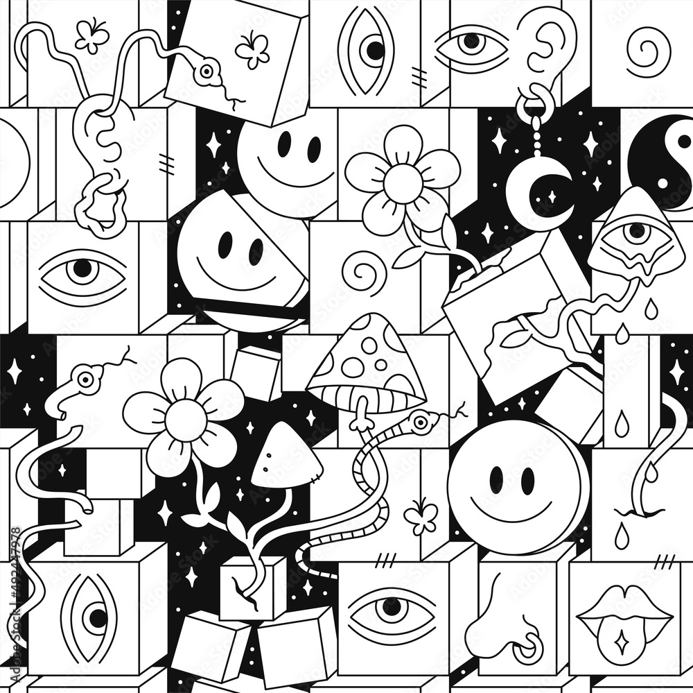 crazy patterns coloring pages