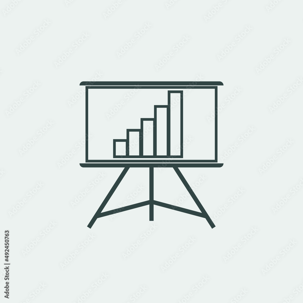 Presentation vector icon illustration sign Presentation vector icon illustration sign