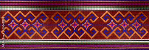 Folk ornament, national pattern, ethnic embroidery, ornamental texture, traditional geometric motives of the tribes of the Australian continent.