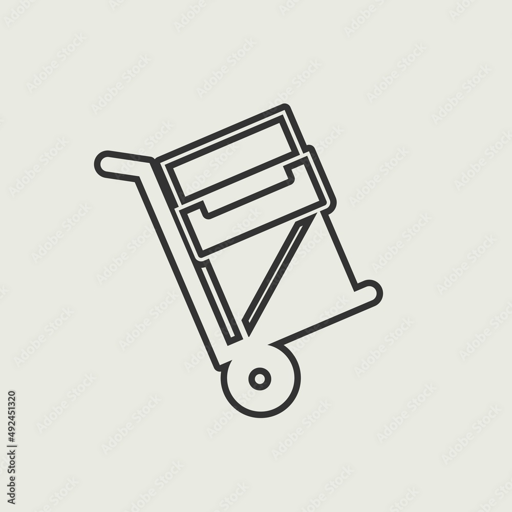 Shipping_inventory vector icon illustration sign Shipping_inventory vector icon illustration sign