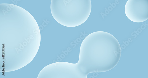 Render with blue floating spheres