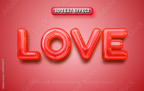 Love 3d editable text stye effect