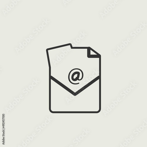 Mail vector icon illustration sign