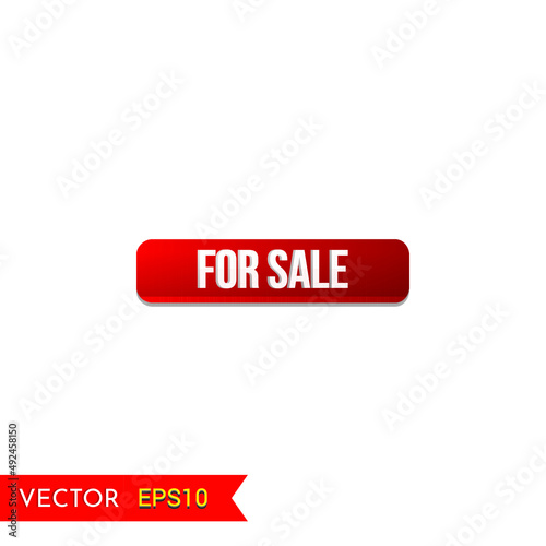 For sale vector icon or For sale Ui button