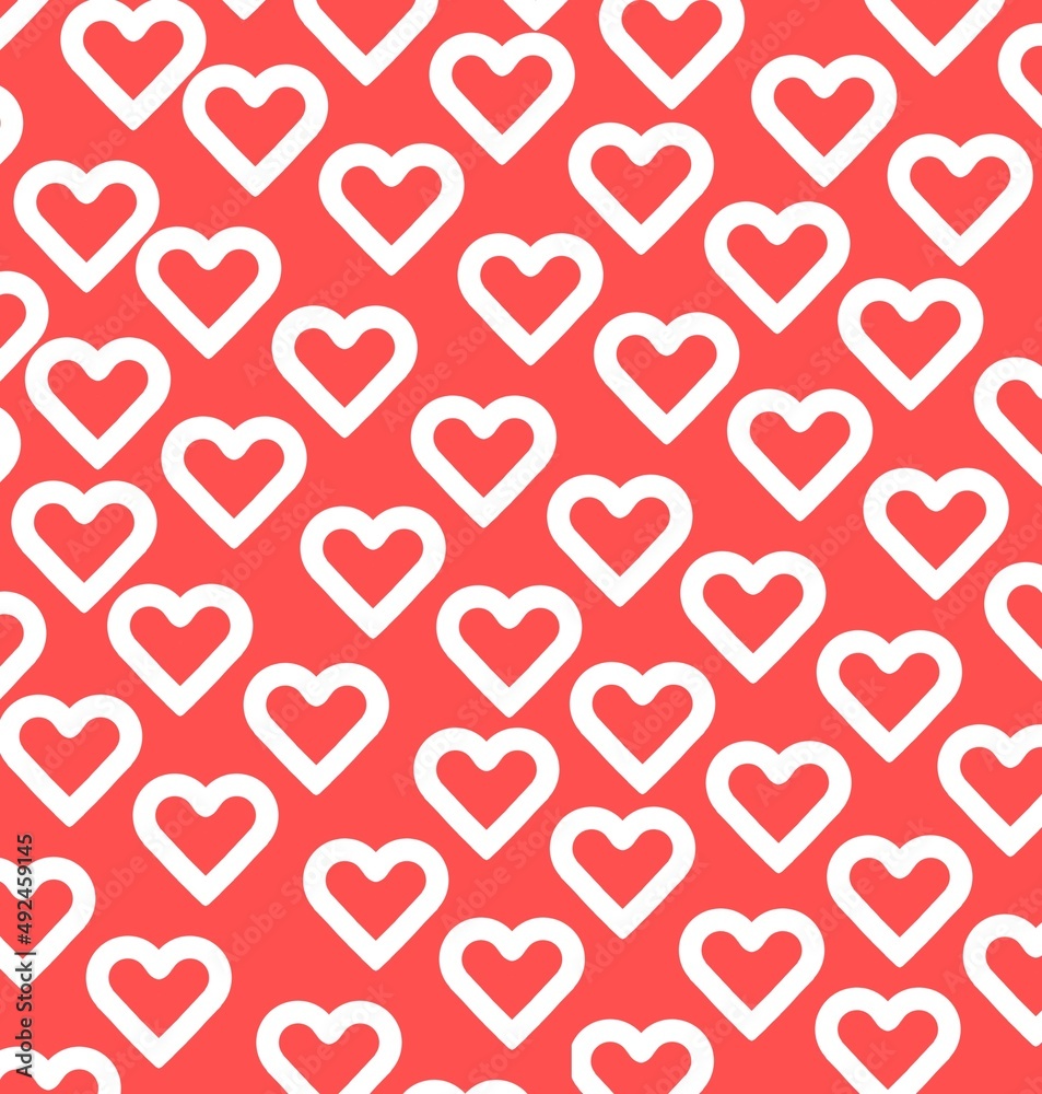 seamless pattern with hearts 