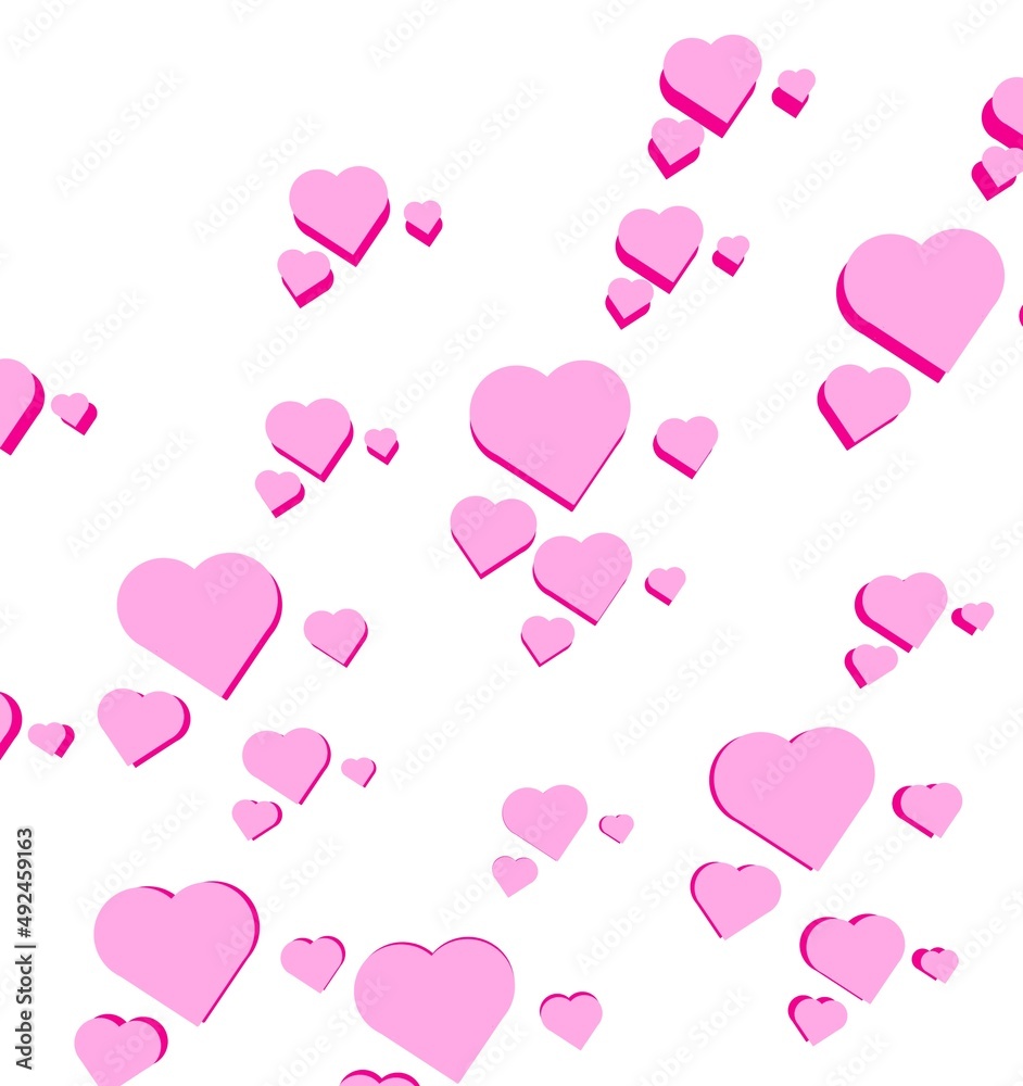 Red heart illustration on white background Red heart illustration on white background