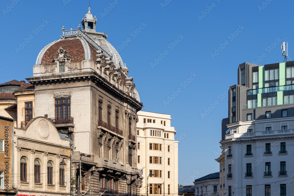Downtown (old town) of city of Bucharest, Romania Downtown (old town) of city of Bucharest, Romania