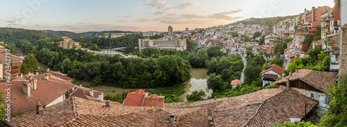 Panorama of Veliko Tarnovo town, Bulgaria photo