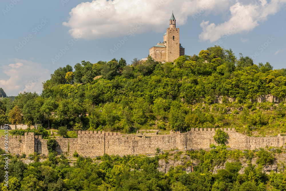 Tsarevets fortress with the Ascension Cathedral in Veliko Tarnovo, Bulgaria