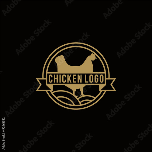 creative simple logo design chicken