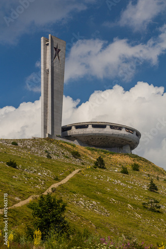 View of Buzludzha monument in Bulgaria