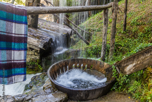 Ancient fulling mill or washing mashine in Etar, Bulgaria photo