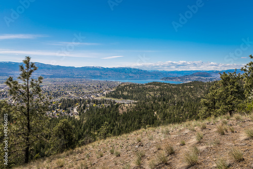 The view of Okanagan Lake from the top of a mountain  © melanie