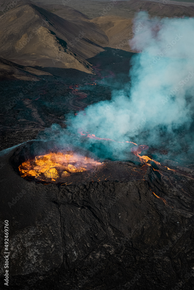 Fagradalsfjall volcano in Iceland. Fagradalsfjall volcano in Iceland.