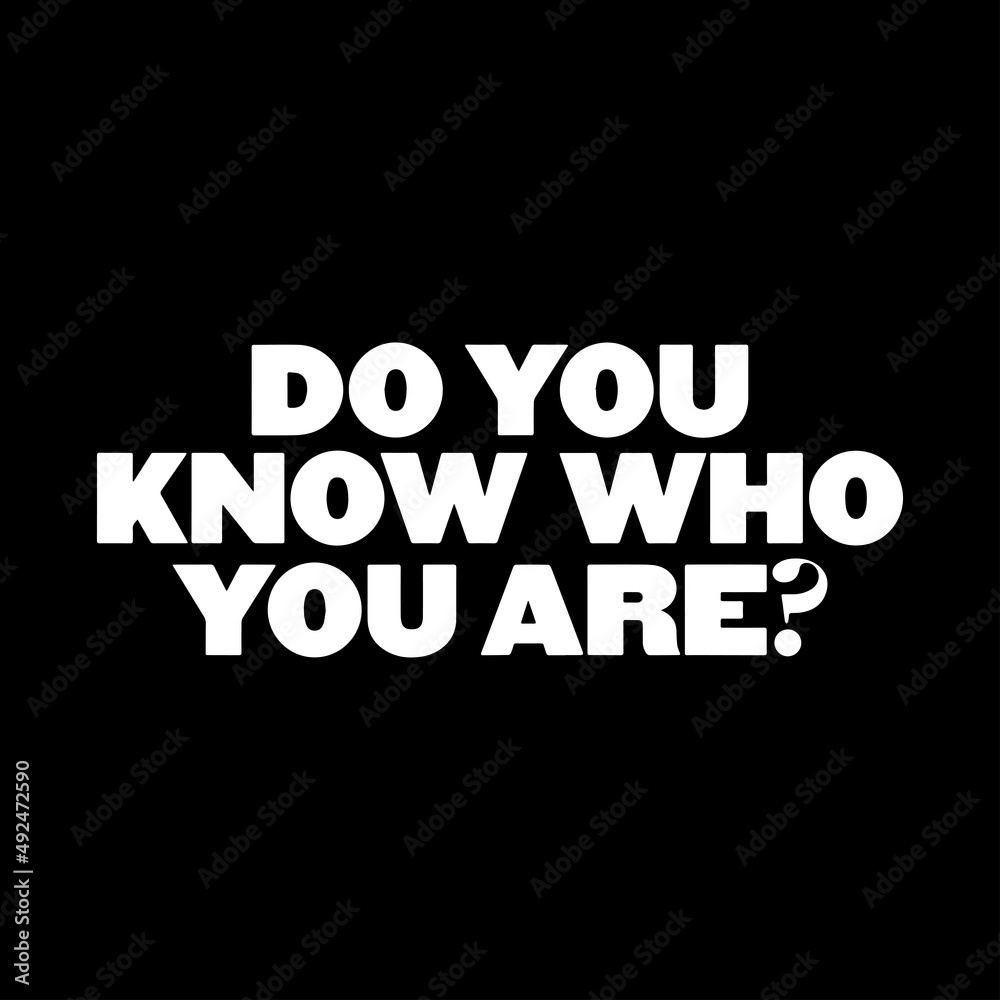 vector writing do you know who you are concept vector writing do you know who you are concept