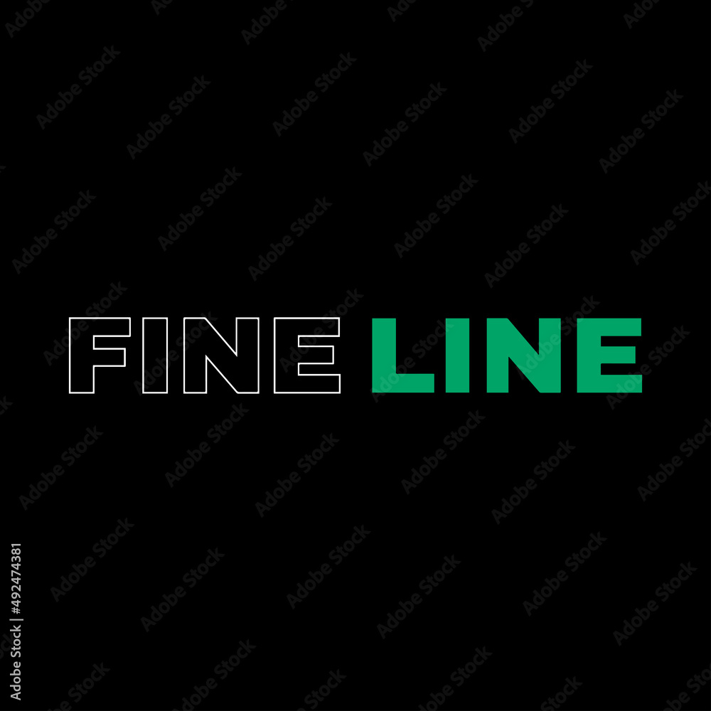 Fototapeta premium concept fine line writing vector