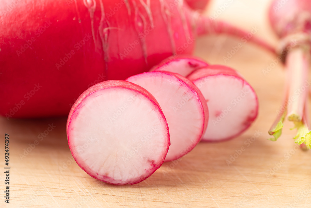 Red daikon radish, Organic vegetables from Asian local market