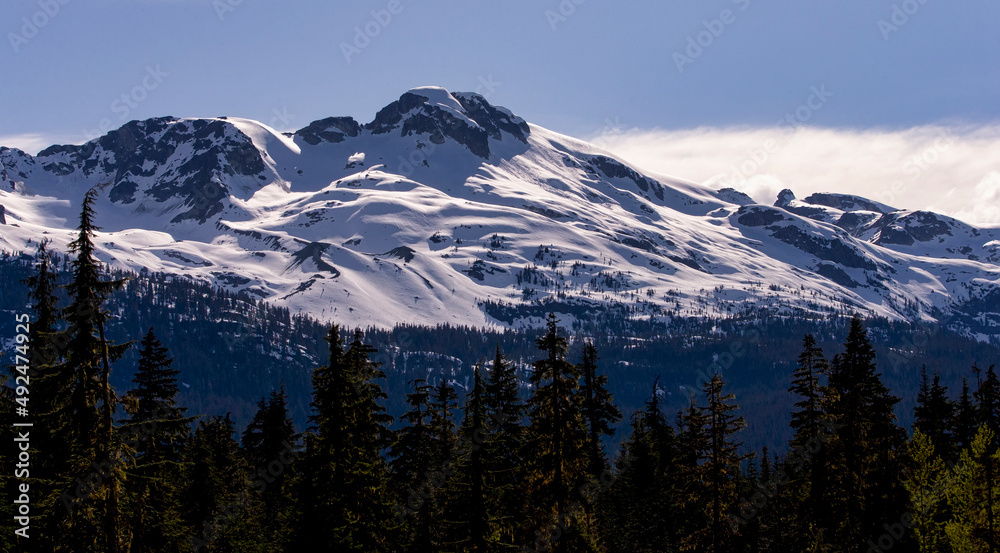 Beautiful Snow Capped Mountains In British Columbia Whistler