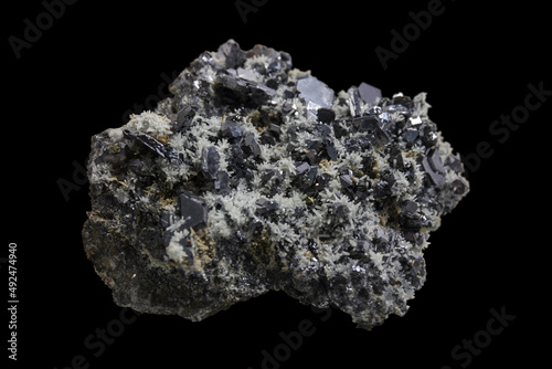Galena with quartz and siderite