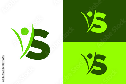 Letter S and people concept. Very suitable for symbol, logo, company name, brand name, personal name, icon and many more.
