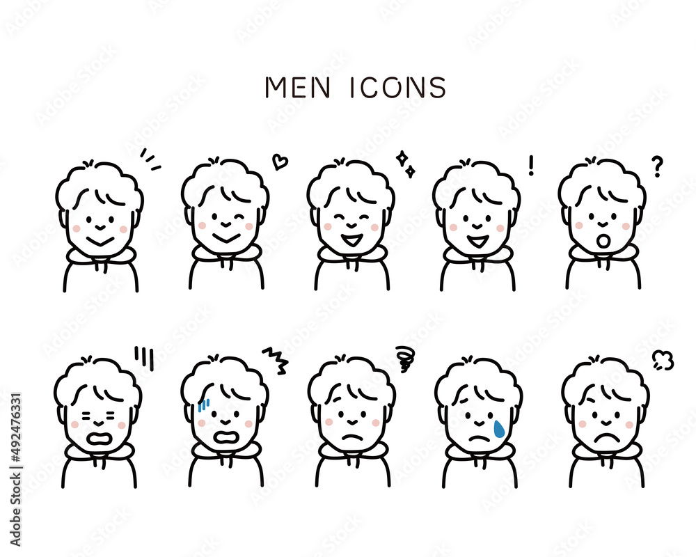 男性　表情セット