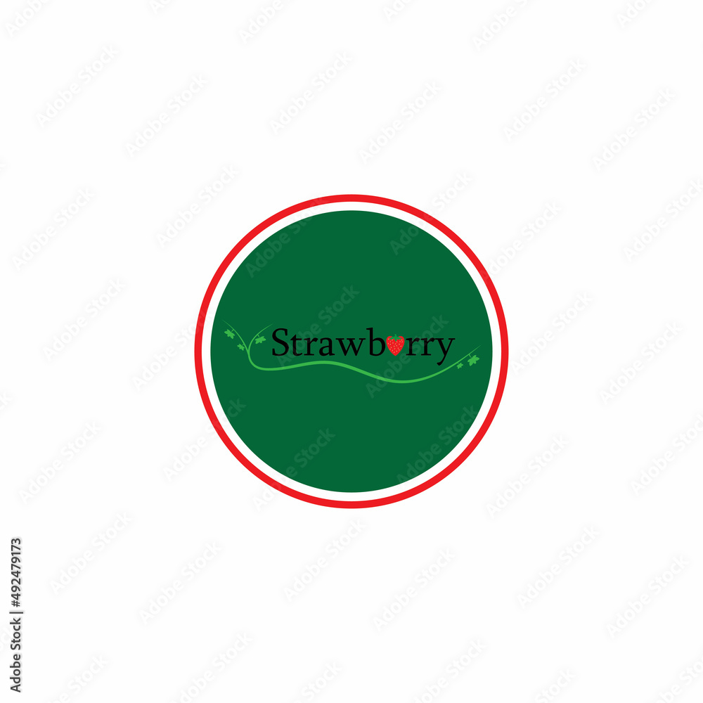 Strawberry funny and cute logo vector icon background template illustration Strawberry funny and cute logo vector icon background template illustration