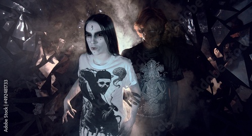 Wallpaper Mural sorcerers stands in smoke. voodoo rite Torontodigital.ca