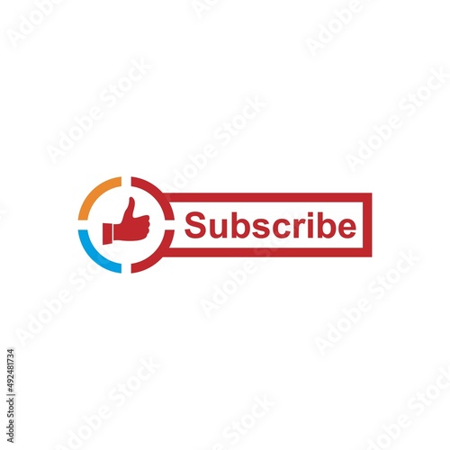 Subscribe icon logo design illustration template