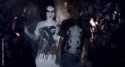 Wallpaper Mural sorcerers stands in smoke. voodoo rite Torontodigital.ca