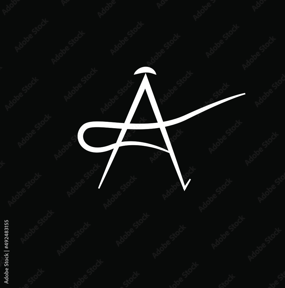 Initial letter A logo vector design