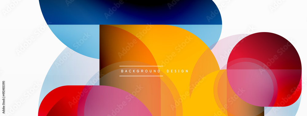 Round triangle shapes lines and circles. Geometric vector illustration for wallpaper banner background or landing page Round triangle shapes lines and circles. Geometric vector illustration for wallpaper banner background or landing page