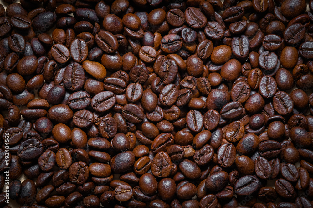 Coffee beans for background and space for text Coffee beans for background and space for text