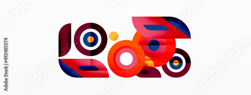 Rings and circles geometric abstract background for wallpaper  banner  backdrop