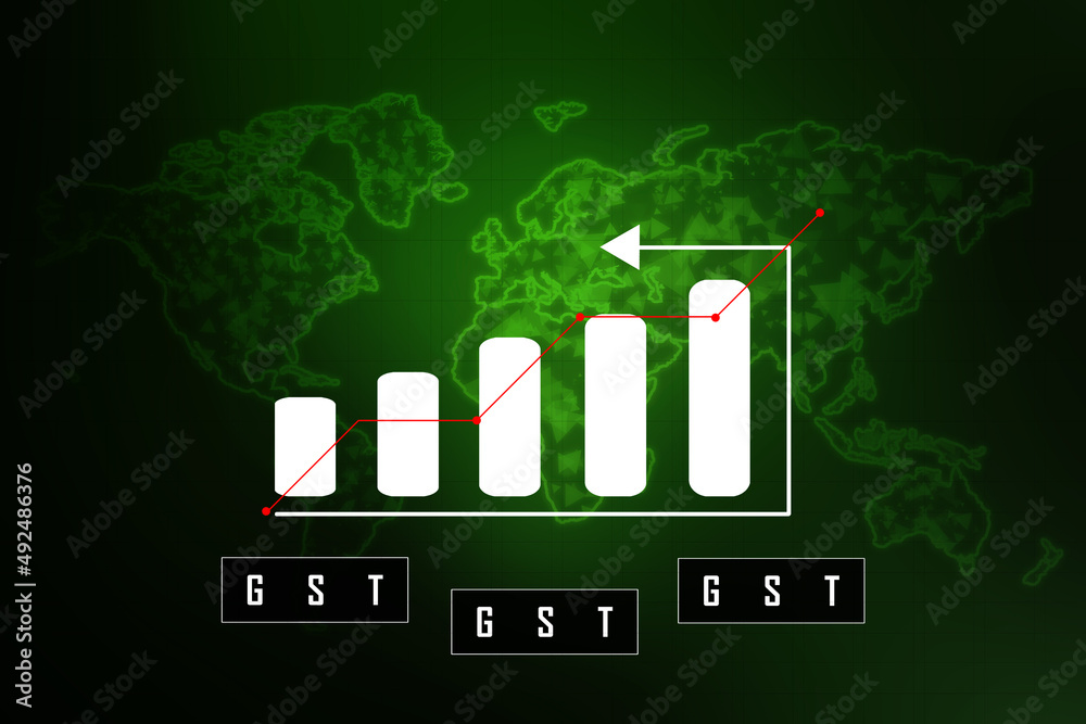 2d rendering Stock market online business concept. business Graph 2d rendering Stock market online business concept. business Graph