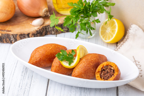 Kibbeh is a popular dish in Middle Eastern cuisine (Turkish name; icli kofte)