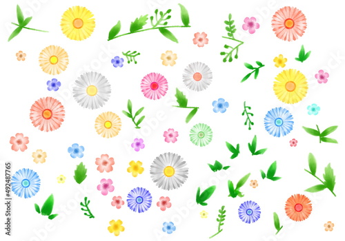 Wallpaper Mural Bright green hand painting with blank space or flower painting graphic set in green on a spring day. Torontodigital.ca