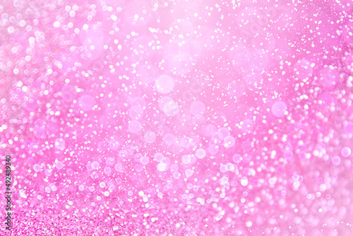 Pink little girl princess birthday background or girly glitter © Stephanie Zieber