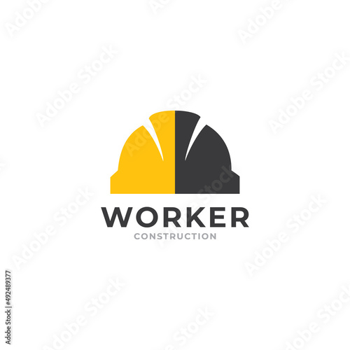 Element logo vector, Construct logo vector template. Helmet construction and gear design concept for building, architect, contractor, repair and landmark.